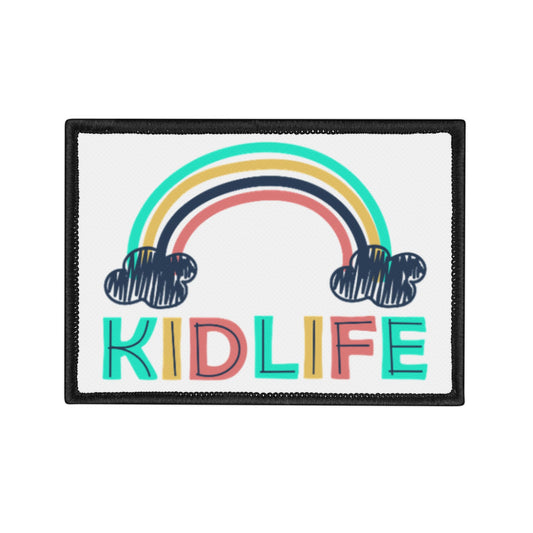 Colorful Kidlife Iron-On Patches for Jackets, Backpacks, DIY Projects, Fun Personalization, Gift Idea for Kids