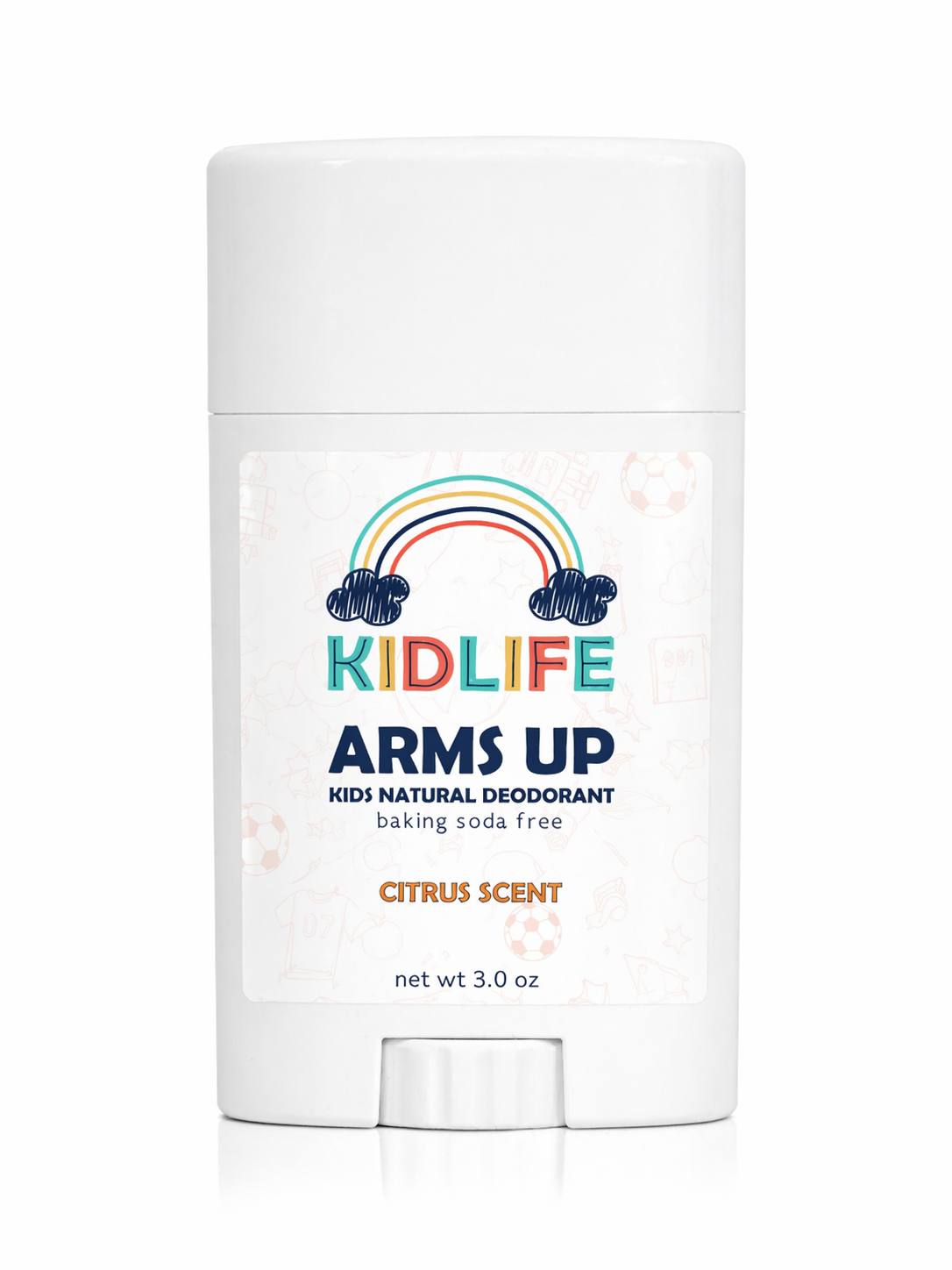 Kidlife Arms Up Natural Deodorant for Kids- NEW 3 oz oval