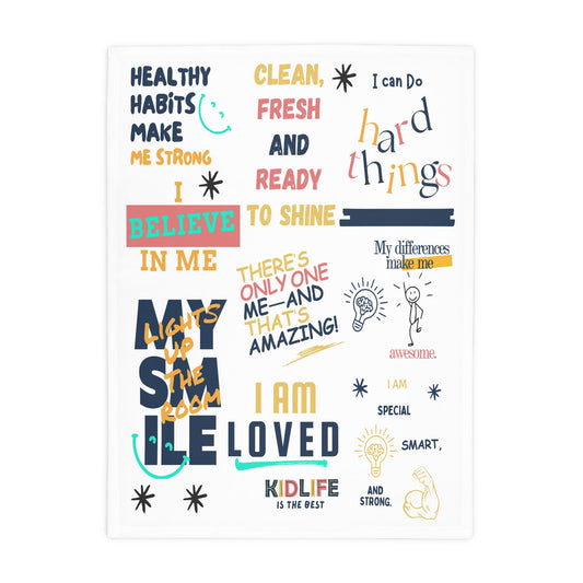Kidlife Affirmation Plush Fleece Blanket
