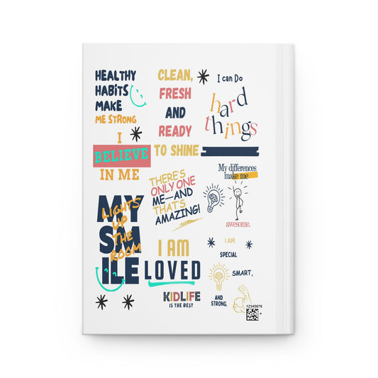Kidlife Inspirational Hardcover Journal for Kids, Positive Affirmations Notebook, Gift for Young Minds, Self-Love Journal, Fun Diary