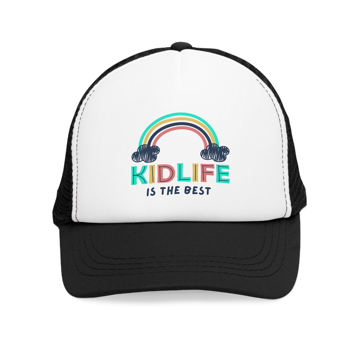 Kidlife Rainbow Mesh Cap, Cool Trucker Hat for Kids, Fun Fashion Accessory, Outdoor Adventure Gear, Perfect Gift for Birthdays