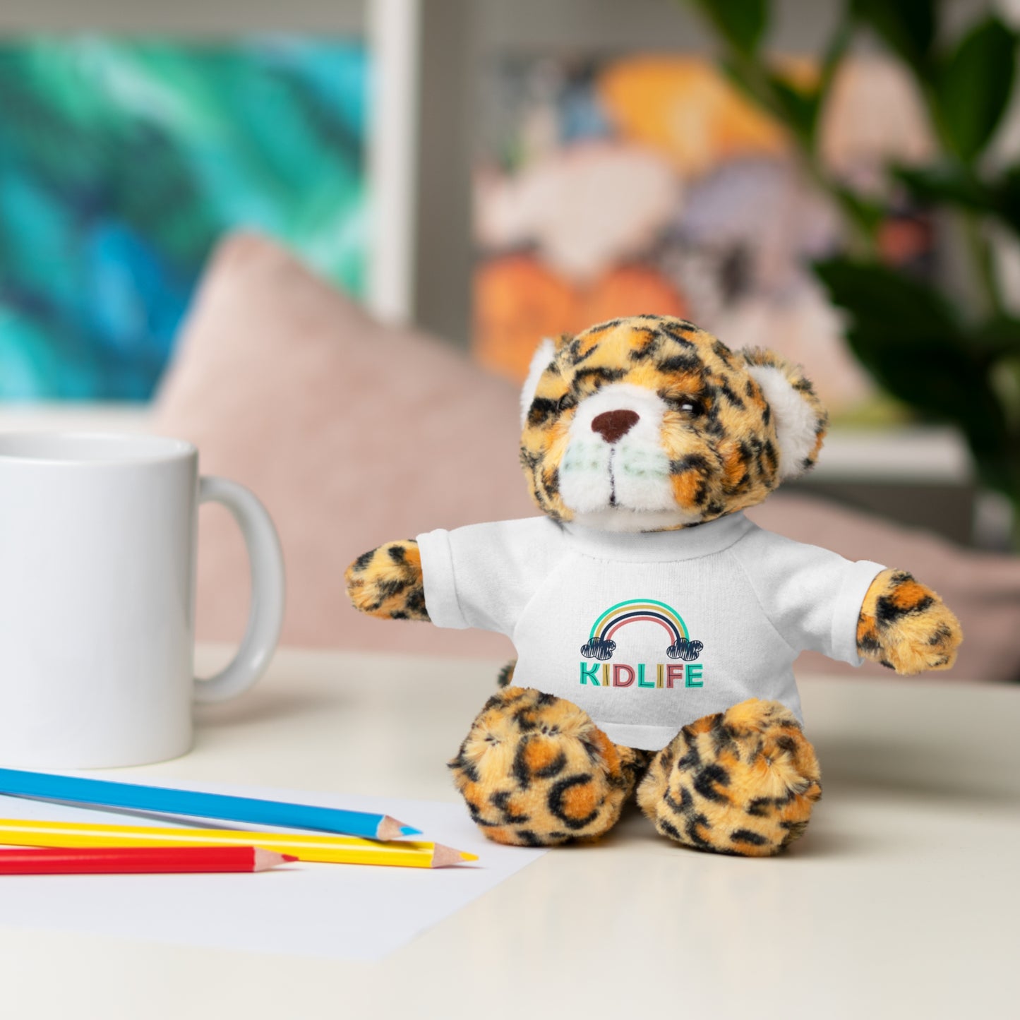 KidLife Stuffed Animal with T-Shirt | Adorable Plush Bear | Perfect Gift for Kids, Birthdays, Baby Showers, Holidays, Nursery Decor
