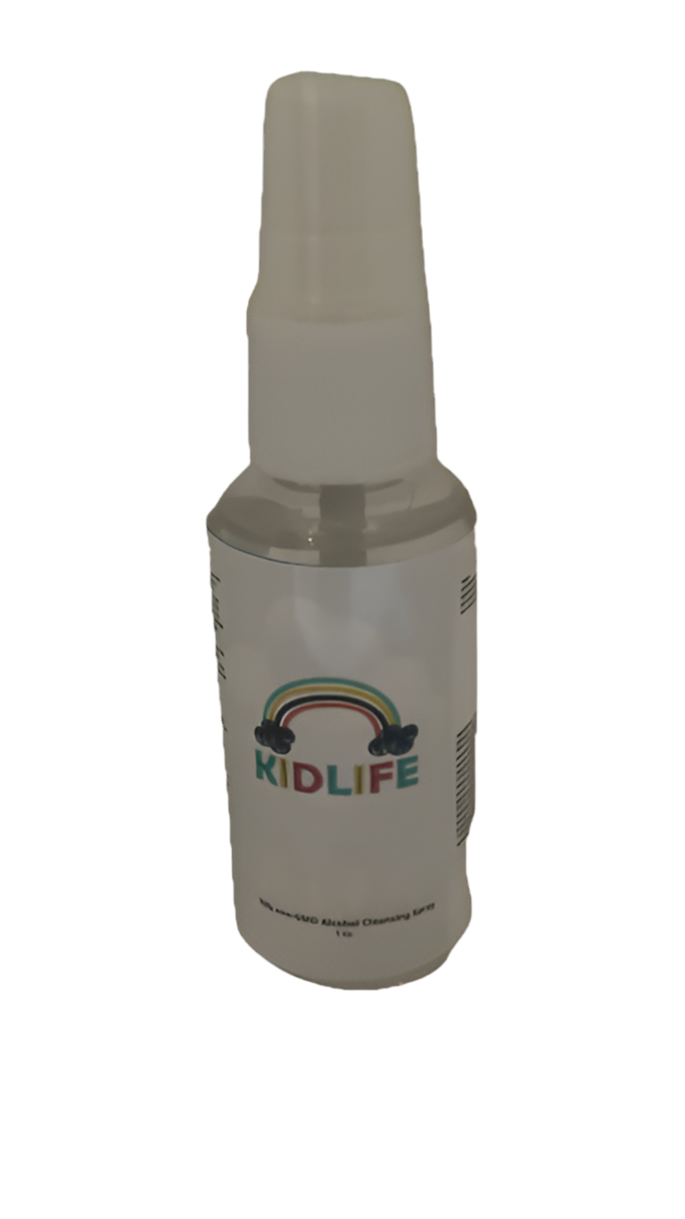 KIDLIFE Cleansing Spray
🌿 Simple + Gentle: 70% non GMO Alcohol Cleansing Spray Bottle with or w/out Silicone Sleeve- plus New-Mini Card Shape Reusable Sprayer Bottle with Hook and Silicone case Travel-Friendly Sanitzer