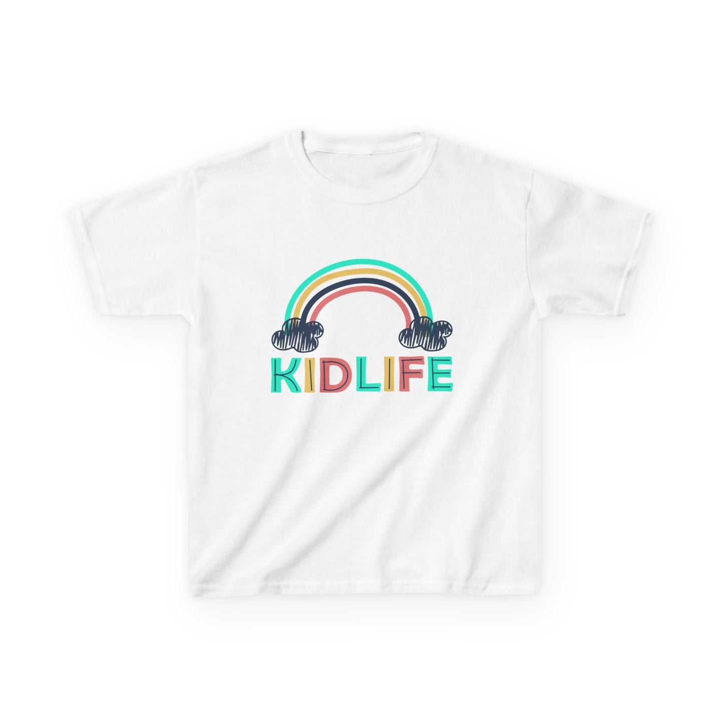 Kidlife- Rainbow Kidlife Tee, Cute Kids Shirt, Playful Toddler T-Shirt, Fun Kids Apparel, Gift for Little Ones, Baby Shower Gift
