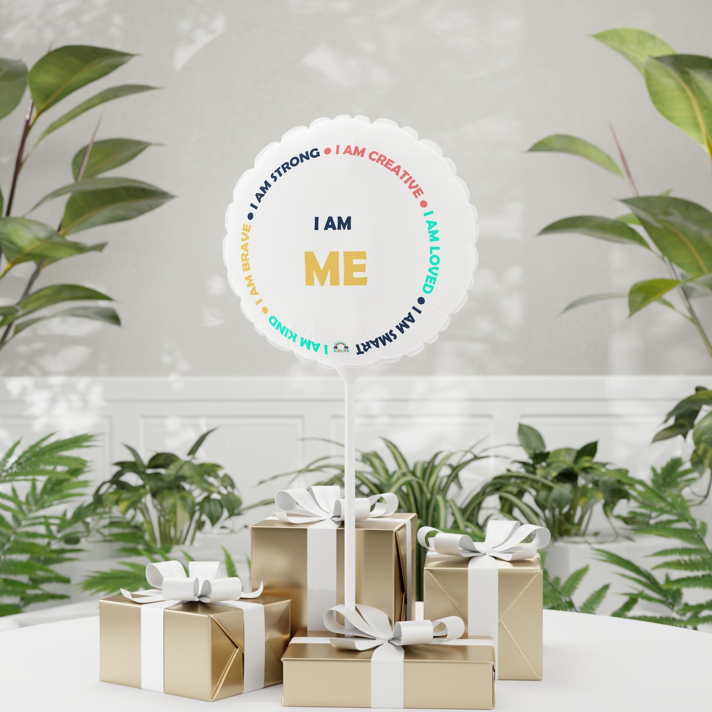 Kidlife Affirmation I AM ME Balloon personalization available