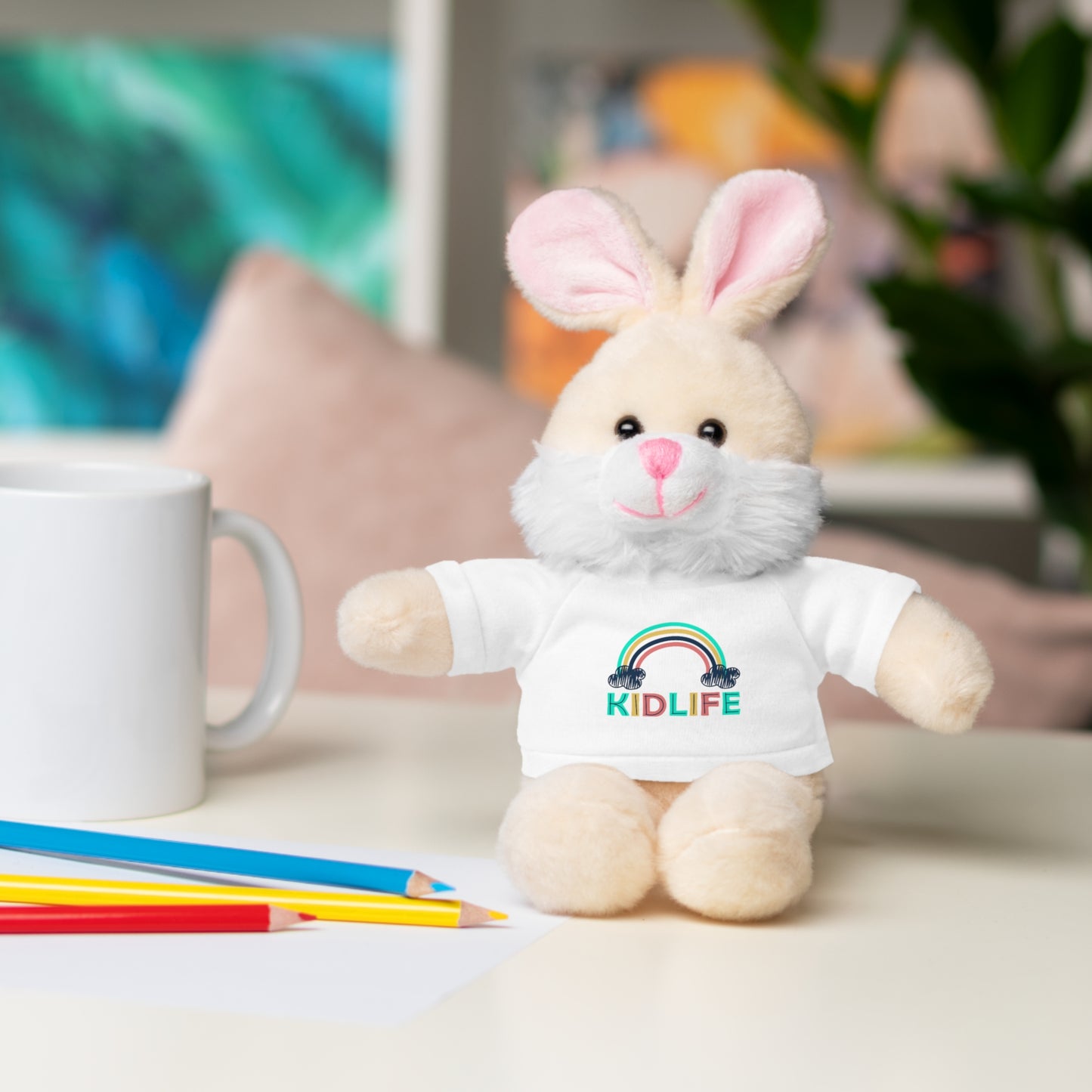 KidLife Stuffed Animal with T-Shirt | Adorable Plush Bear | Perfect Gift for Kids, Birthdays, Baby Showers, Holidays, Nursery Decor