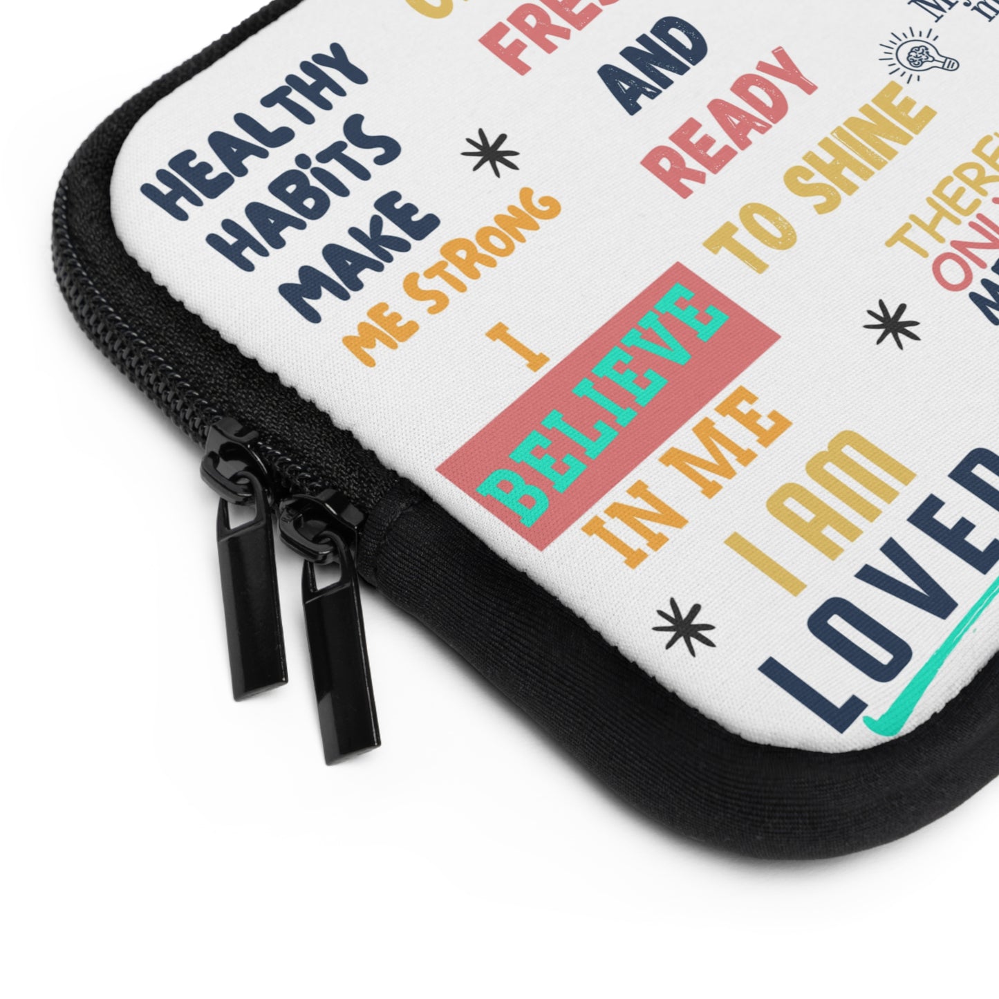 Laptop Sleeve - Kidlife Affirmation Collection - Motivational Quotes - Graduation Gift - Back to School