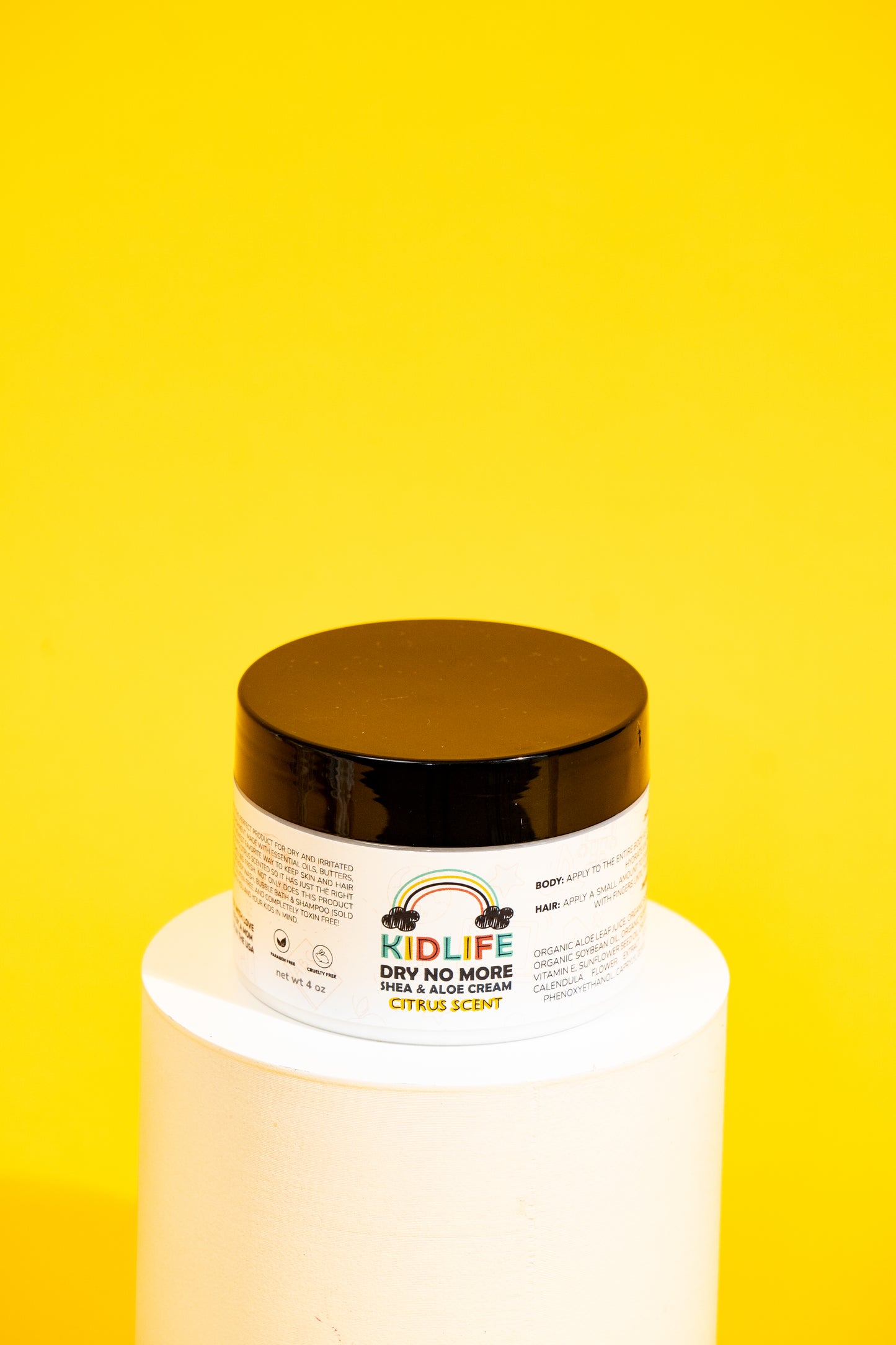 Kidlife Dry No More Moisturizer - Citrus 2 in 1 Clean Body and Hair Cream FOR KIDS SKIN-