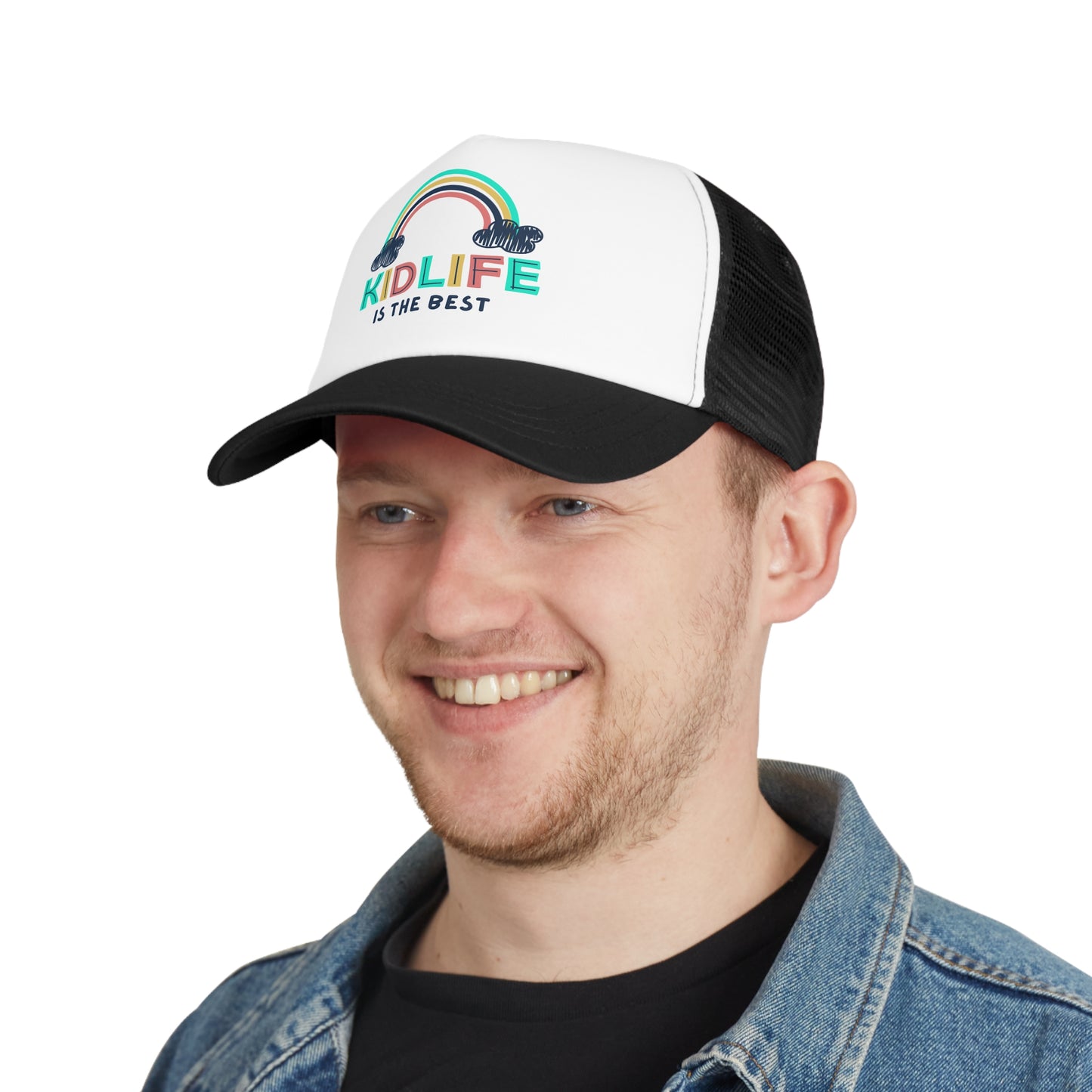 Kidlife Rainbow Mesh Cap, Cool Trucker Hat for Kids, Fun Fashion Accessory, Outdoor Adventure Gear, Perfect Gift for Birthdays