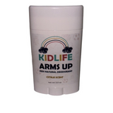 KIDLIFE Arm's Up Natural & Organic Deodorant for Kids - 3 oz, Light Citrus Scent, Vegan, Aluminum Free, Hypoallergenic, with Baking Soda and Essential Oils