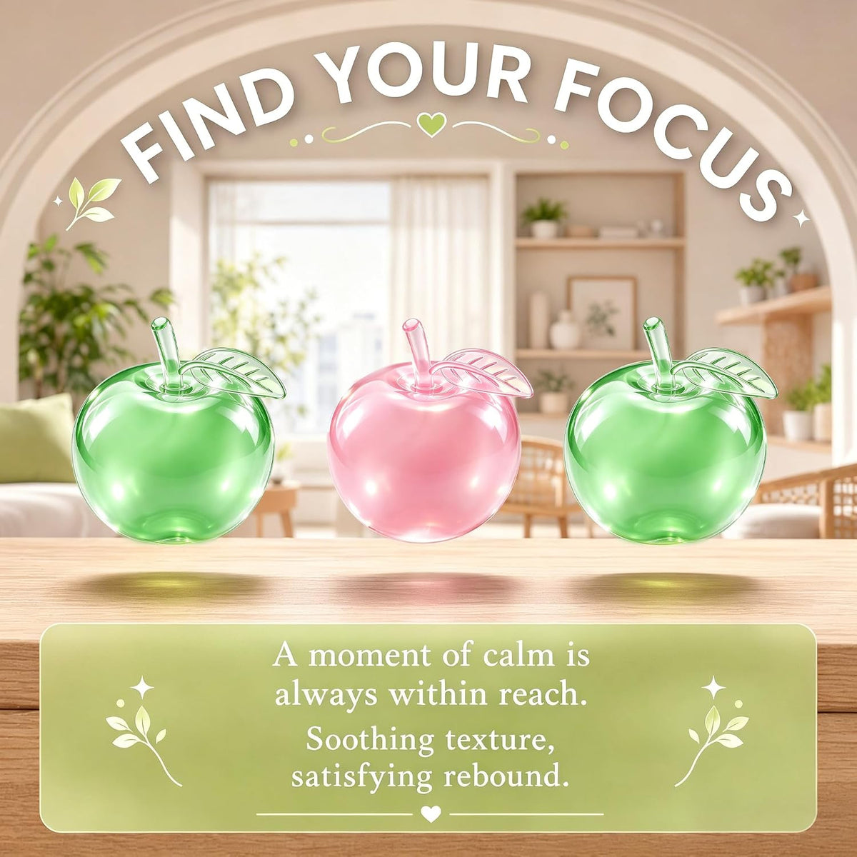Apple Squishy Fidget Toys – 2-Pack Slow-Rising Sensory Set