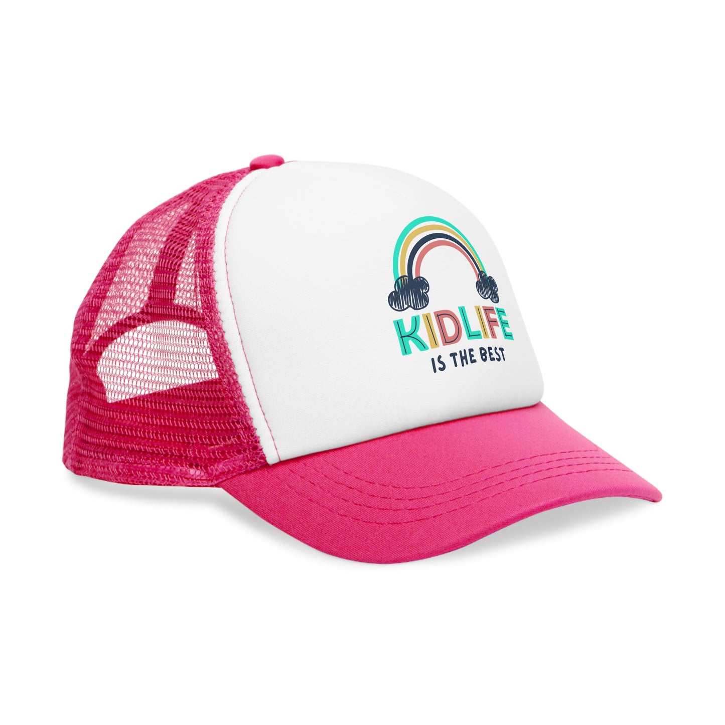 Kidlife Rainbow Mesh Cap, Cool Trucker Hat for Kids, Fun Fashion Accessory, Outdoor Adventure Gear, Perfect Gift for Birthdays