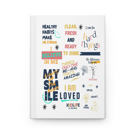 Kidlife Inspirational Hardcover Journal for Kids, Positive Affirmations Notebook, Gift for Young Minds, Self-Love Journal, Fun Diary