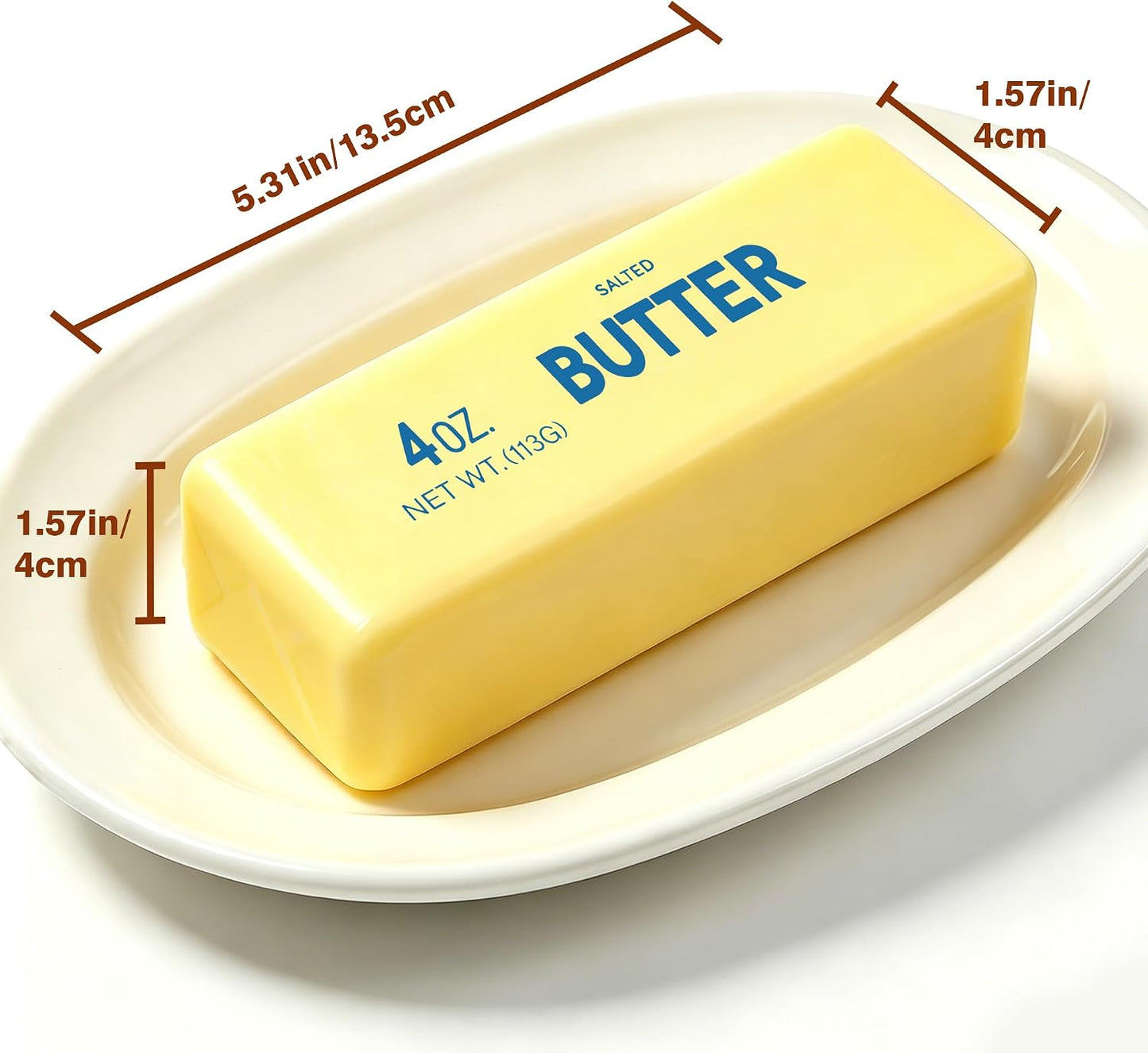 2 Pcs Butter Squishy - 2026 New Upgraded Slow Rising Squishy Butter Squeeze Toy,Realistic Bread Style Sensory Fidget for Desk, Anxiety Relief Fun Gift for Adults (Yellow)