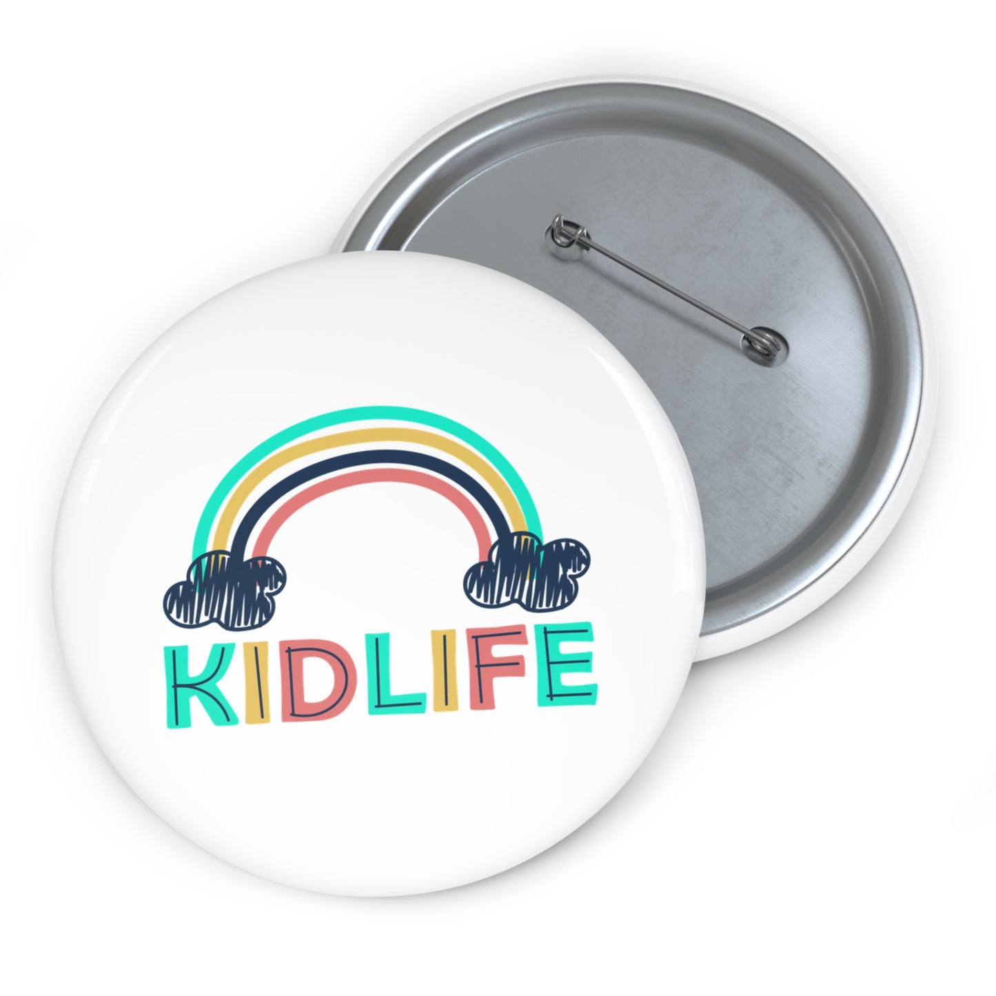 Kidlife Pin Buttons, Fun Kids' Accessories, Rainbow Badges, Party Favors, School Supplies, Gifts for Kids