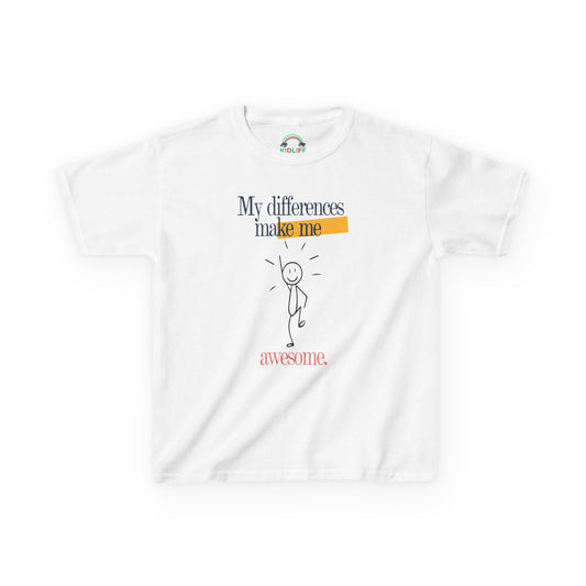 Kids Tee My Differences make me awesome Kidlife Affirmation Collection T shirt