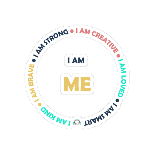 Kiss-Cut Stickers - KIDLIFE affirmation I am me, Self-Affirmation, Positive Vibes, Self-Love Decor, Motivational Gifts, Laptop Stickers,