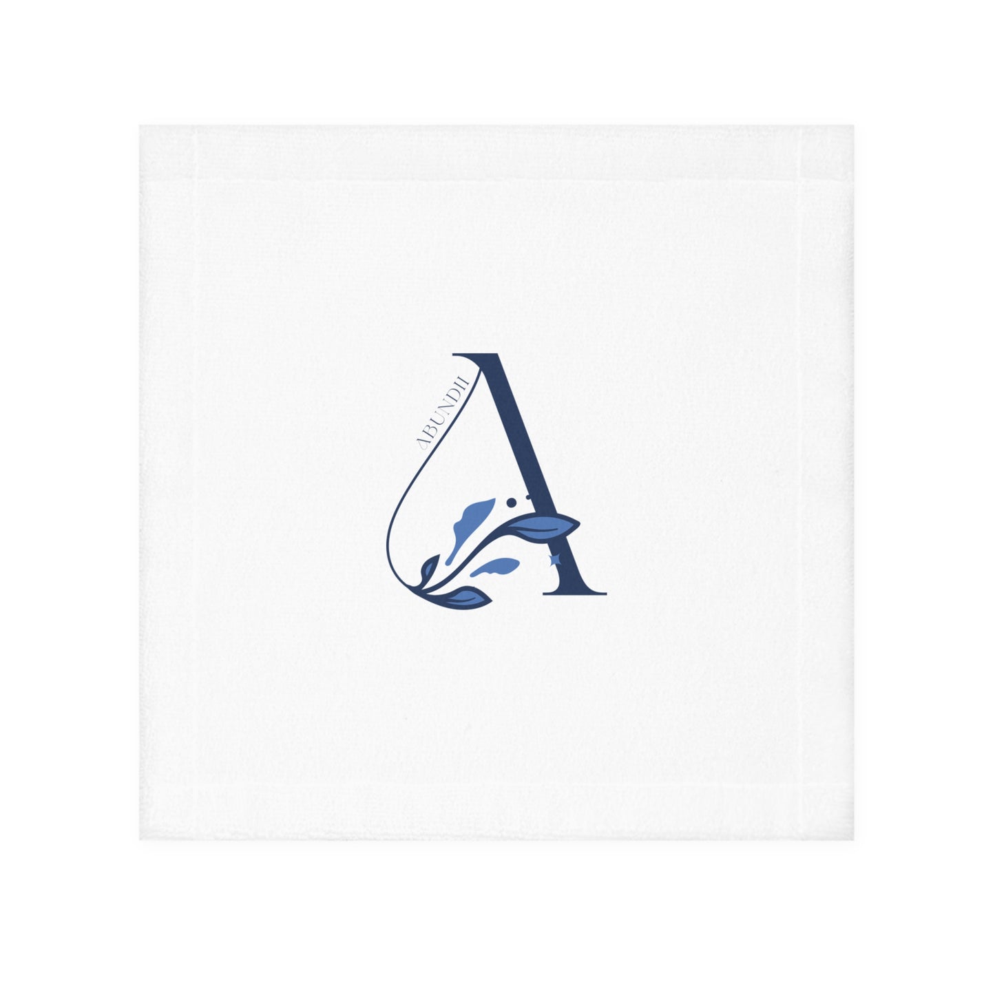 Abundii Monogram Face Towel, Custom Bath Towels, Bridal Gift, Spa Accessories, Home Decor, Blue Initial Towel