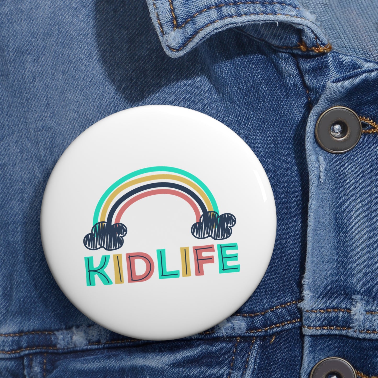 Kidlife Pin Buttons, Fun Kids' Accessories, Rainbow Badges, Party Favors, School Supplies, Gifts for Kids