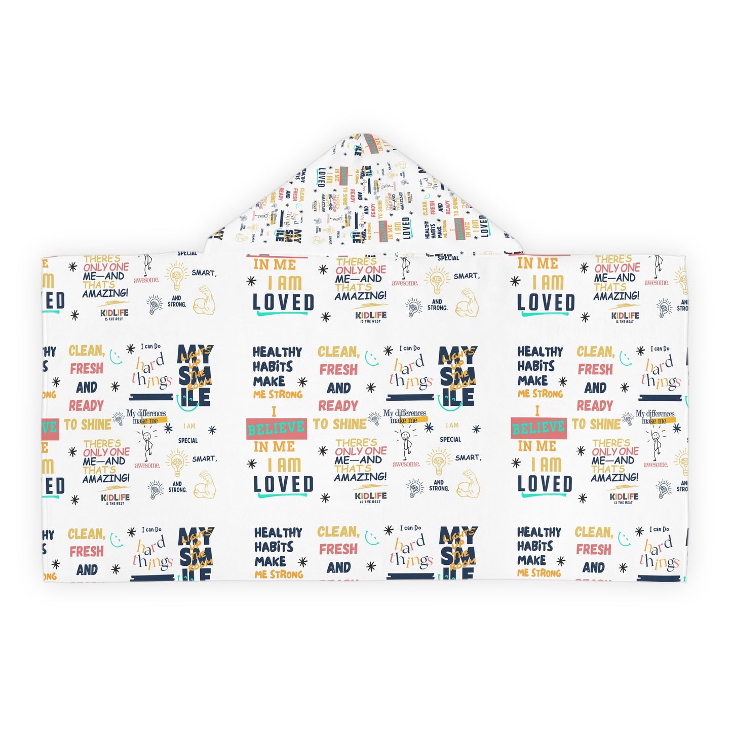 Youth Hooded Towel Kidlife Affirmation Collection  Quotes Design