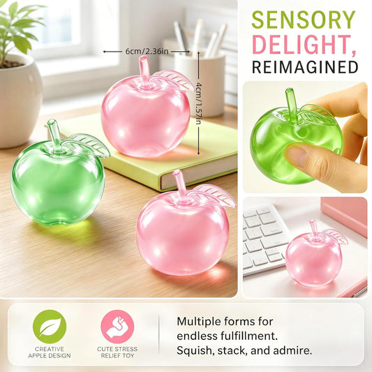 Apple Squishy Fidget Toys – 2-Pack Slow-Rising Sensory Set
