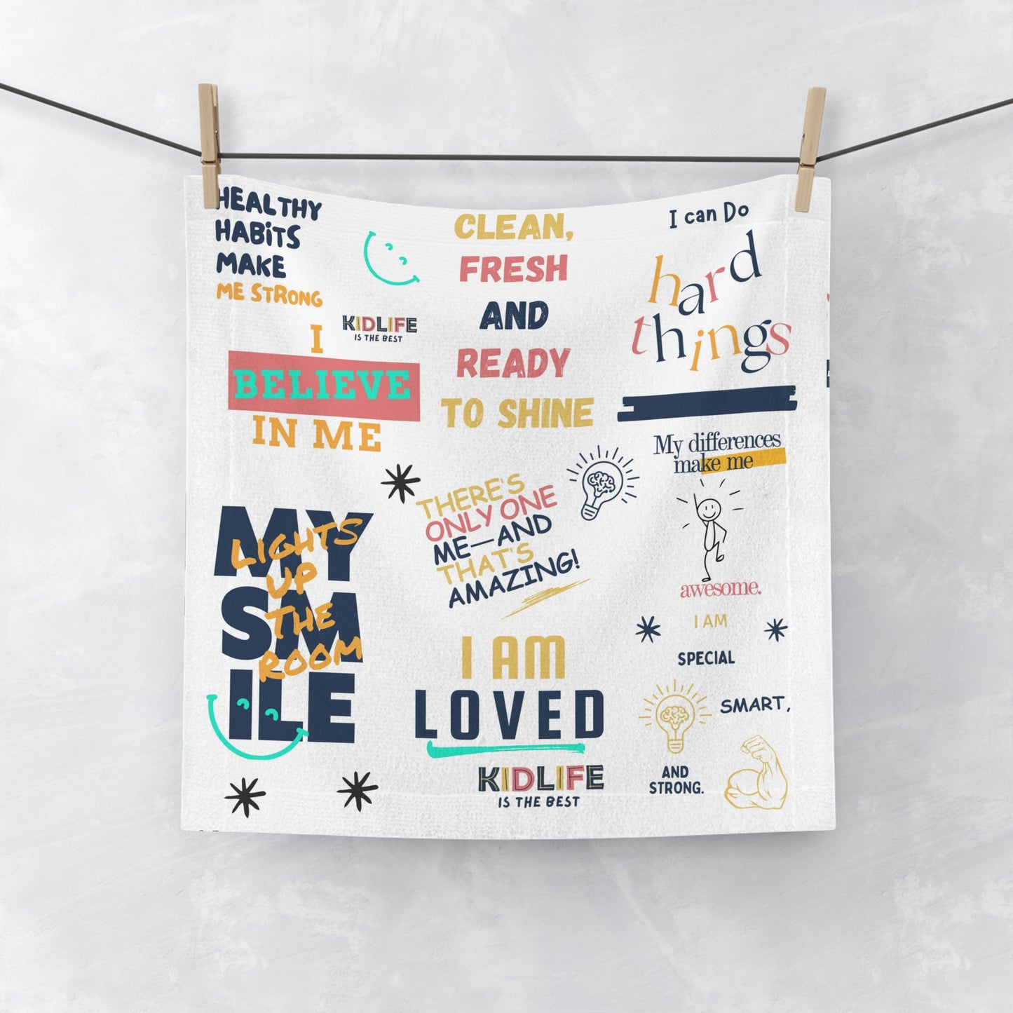 Inspirational Face Towel - Positive Affirmations for Kids | Motivational Face Towel, Unique Gift for Children, Home Decor, Fun Towels, [...]