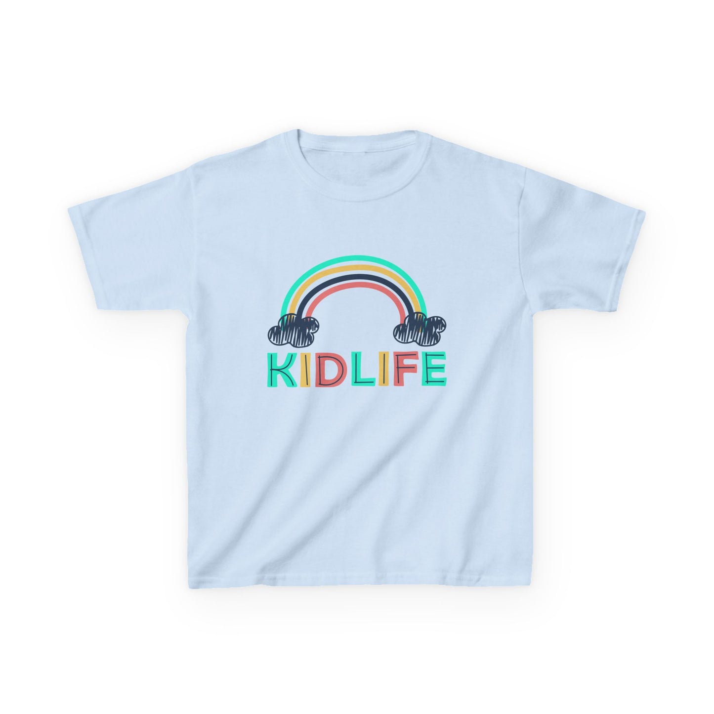 Kidlife- Rainbow Kidlife  Tee, Cute Kids Shirt, Playful Toddler T-Shirt, Fun Kids Apparel, Gift for Little Ones, Baby Shower Gift