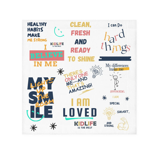 Inspirational Face Towel - Positive Affirmations for Kids | Motivational Face Towel, Unique Gift for Children, Home Decor, Fun Towels, [...]