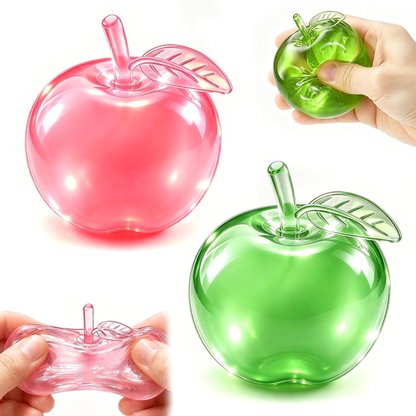 Apple Squishy Fidget Toys – 2-Pack Slow-Rising Sensory Set