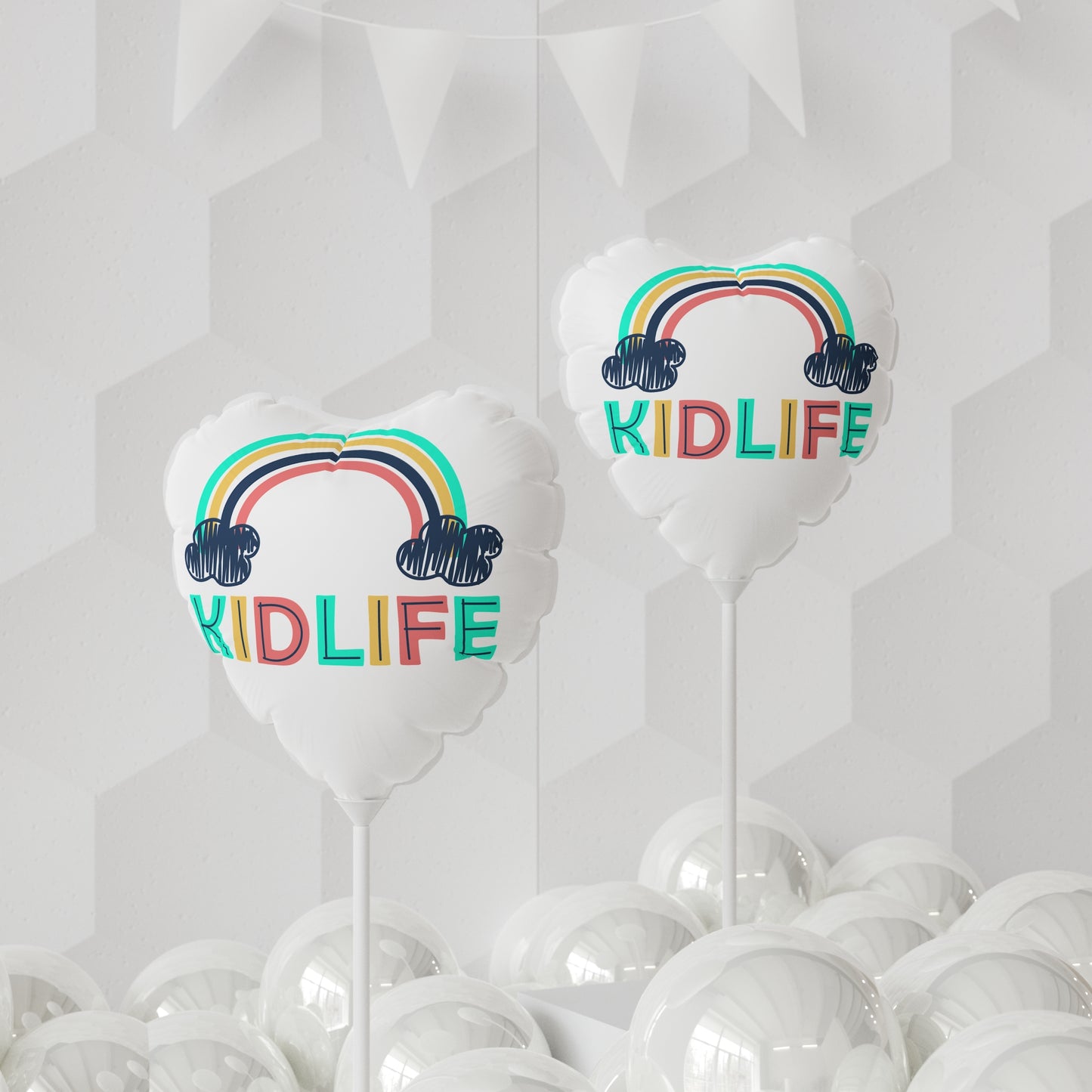 Heart-Shaped Rainbow Balloon | Kidlife Party Decor, Birthday Balloons, Celebration Decorations, Kids Event Supplies, Fun Atmosphere