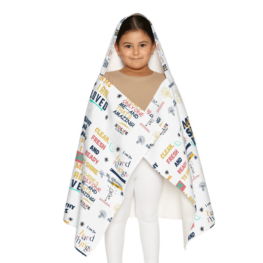 Youth Hooded Towel Kidlife Affirmation Collection  Quotes Design