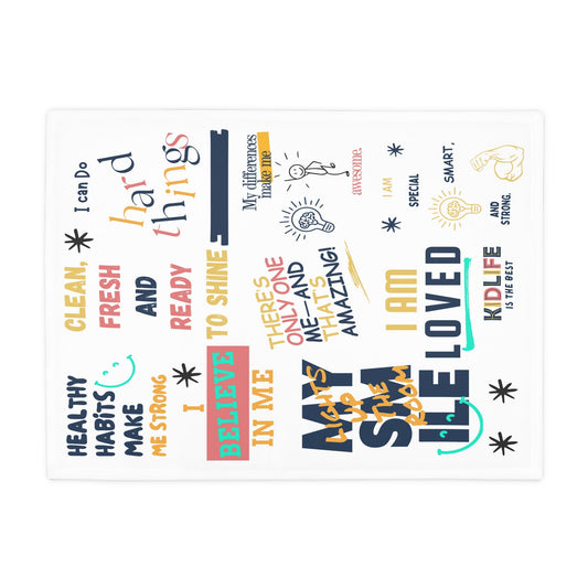 Kidlife Affirmation Plush Fleece Blanket