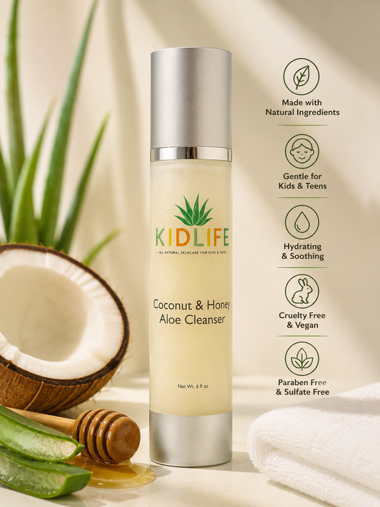 KIDLIFE™ Coconut & Honey Aloe Face Cleanser. 4 oz