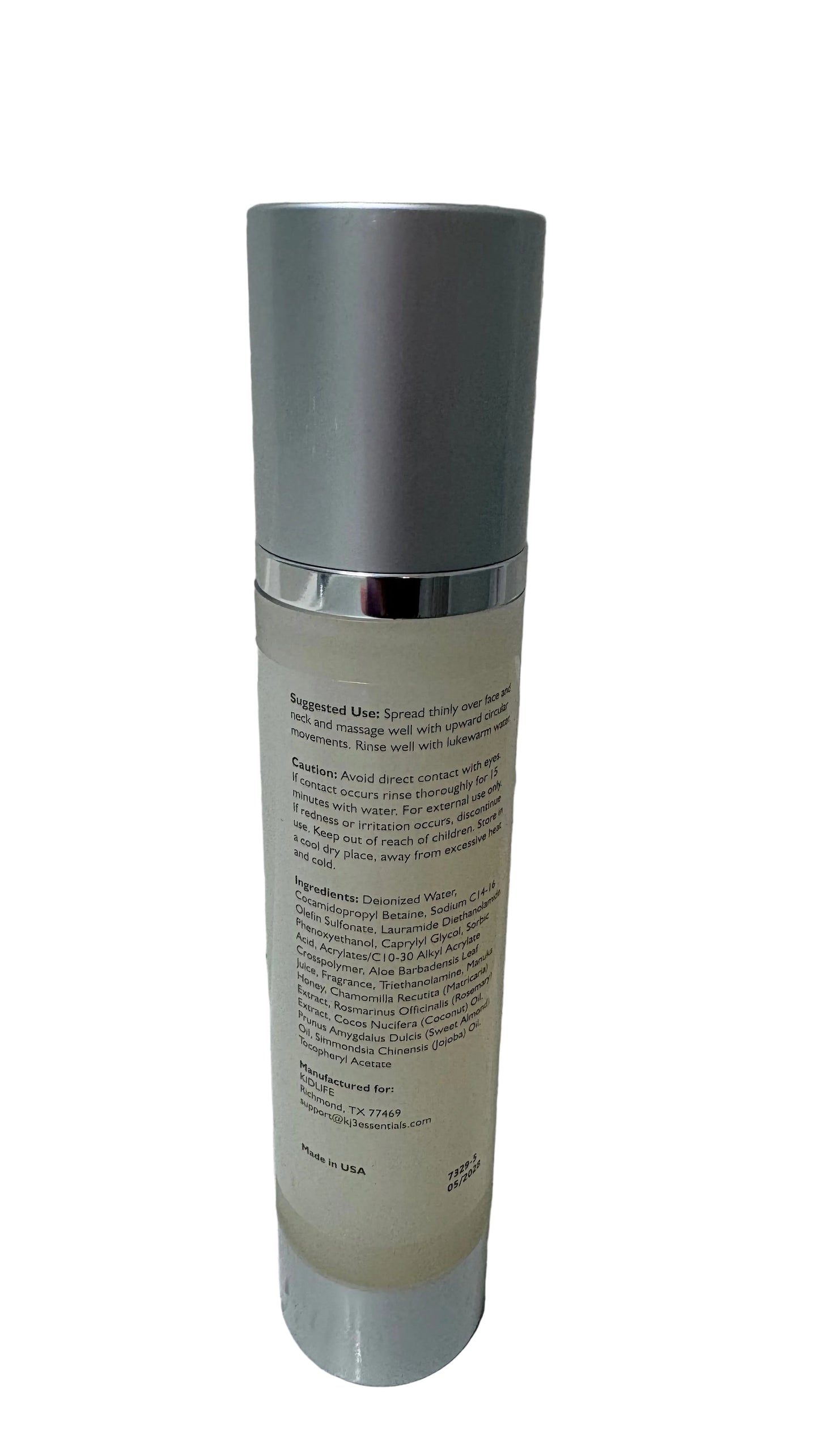 KIDLIFE™ Coconut & Honey Aloe Face Cleanser. 4 oz