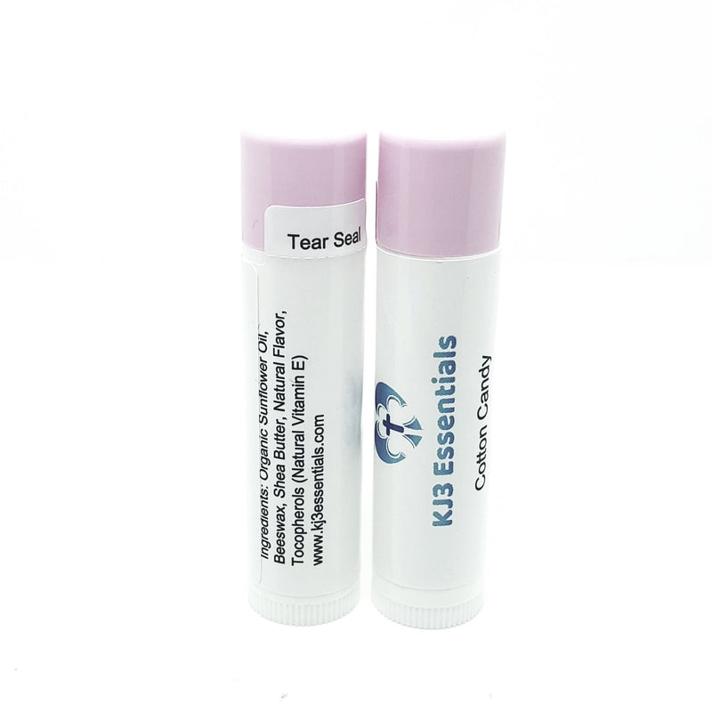 2pk Lip Balm- Choose Scent- Cotton Candy or Coconut Lime - KJ3 Essentials