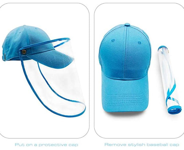Baseball Cap Eye Facial Protective Detachable Adjustable Hat - KJ3 Essentials