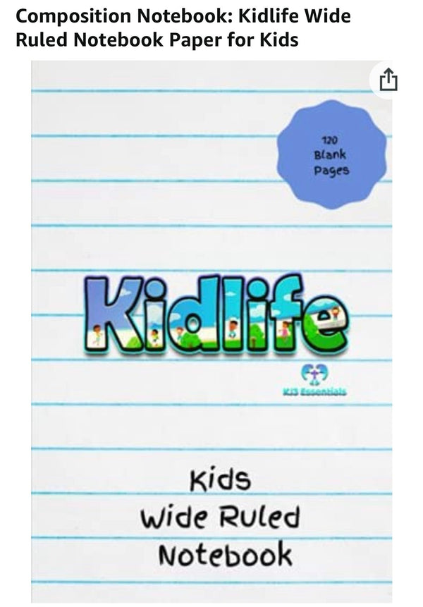 Composition Notebook: Composition Notebook for Kids 6 x 9 Wide Ruled Notebook Brand Souvenir - KJ3 Essentials