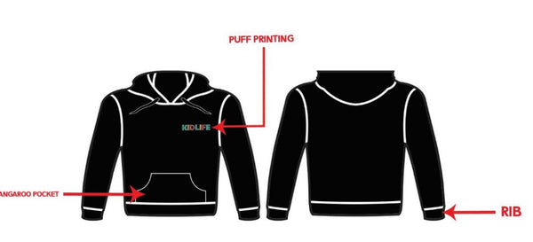 Preorder  Sale Black Puff Print Logo Hoodie