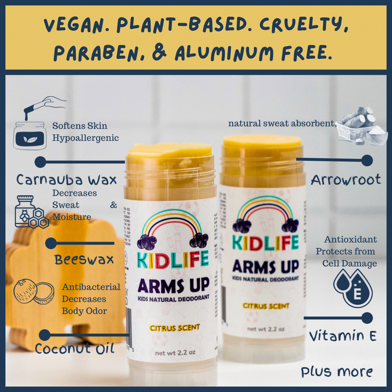 Kidlife Arms Up Natural Deodorant for Kids