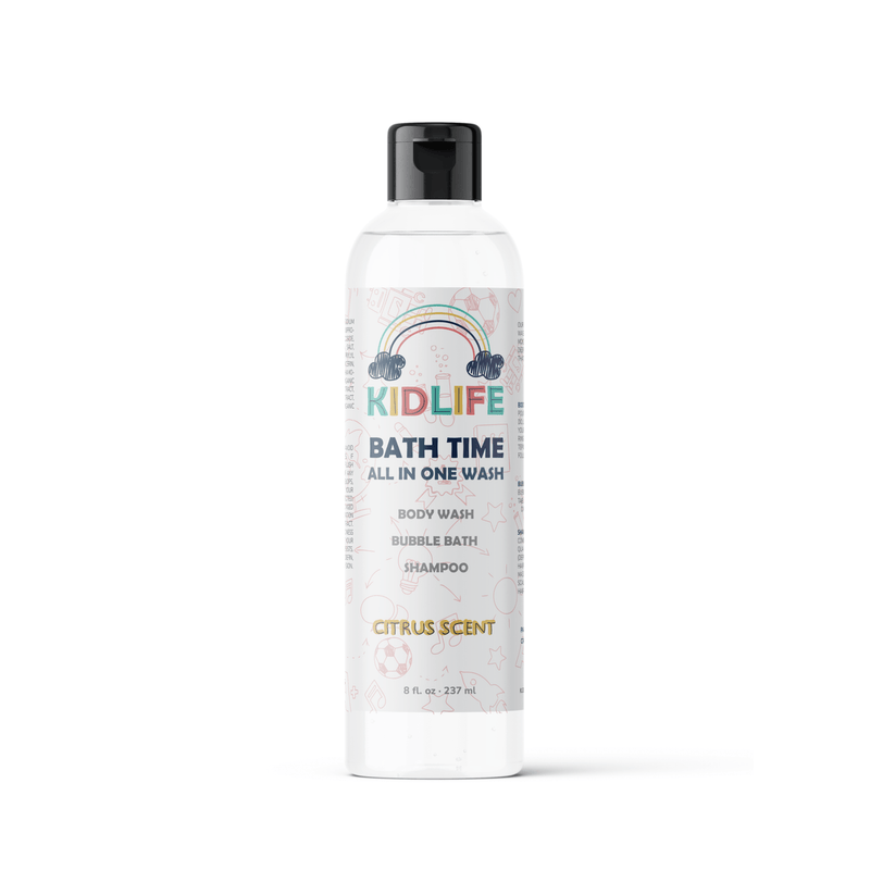 KIDLIFE NATURAL BATH TIME 3 IN 1 SHEA & BODY WASH- CITRUS SCENT - KJ3 Essentials