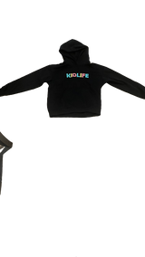 Sale Black Screen Print Logo Centered Hoodie